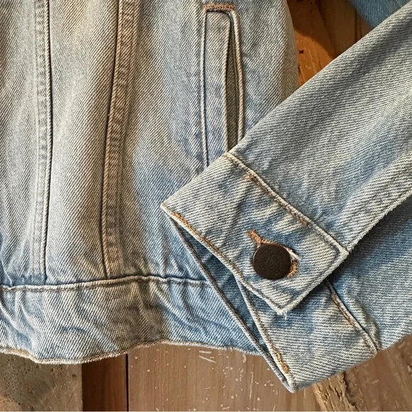 Marine Layer Embroidered Denim Jacket with Sunburst Design Size M - Picture 10 of 12